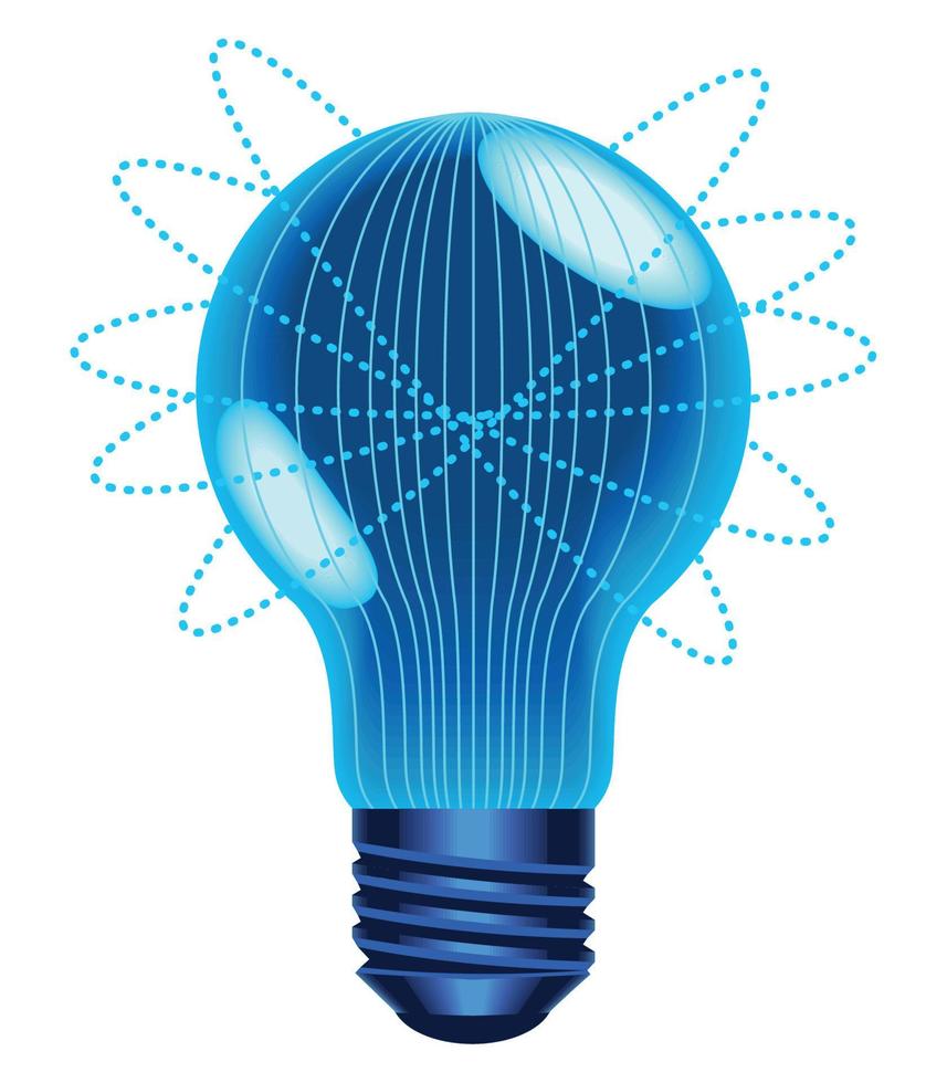 bulb light realistic technology vector