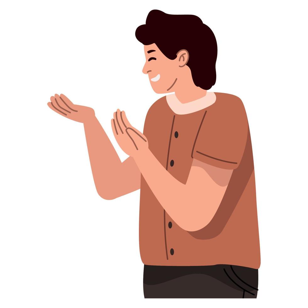 happy young man character vector