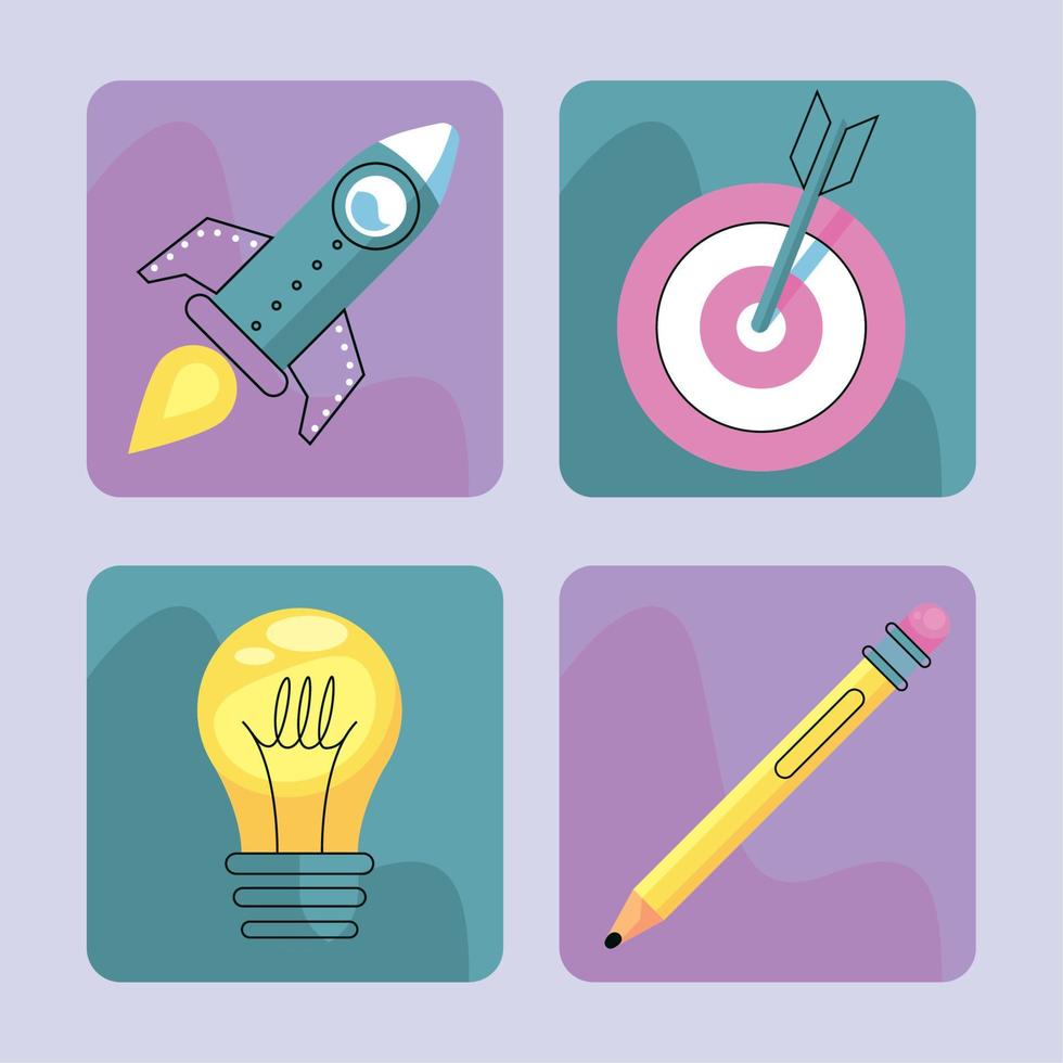 Creativity icon set vector