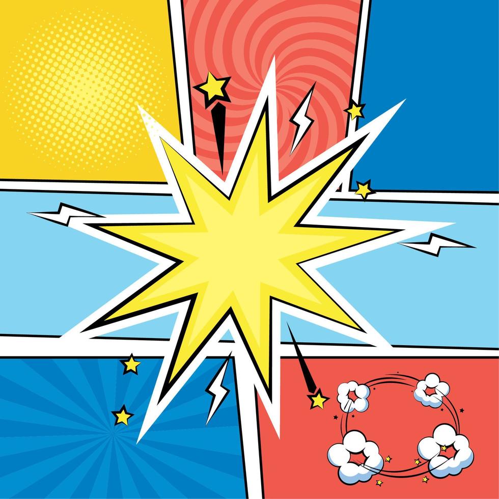 splash pop art poster vector