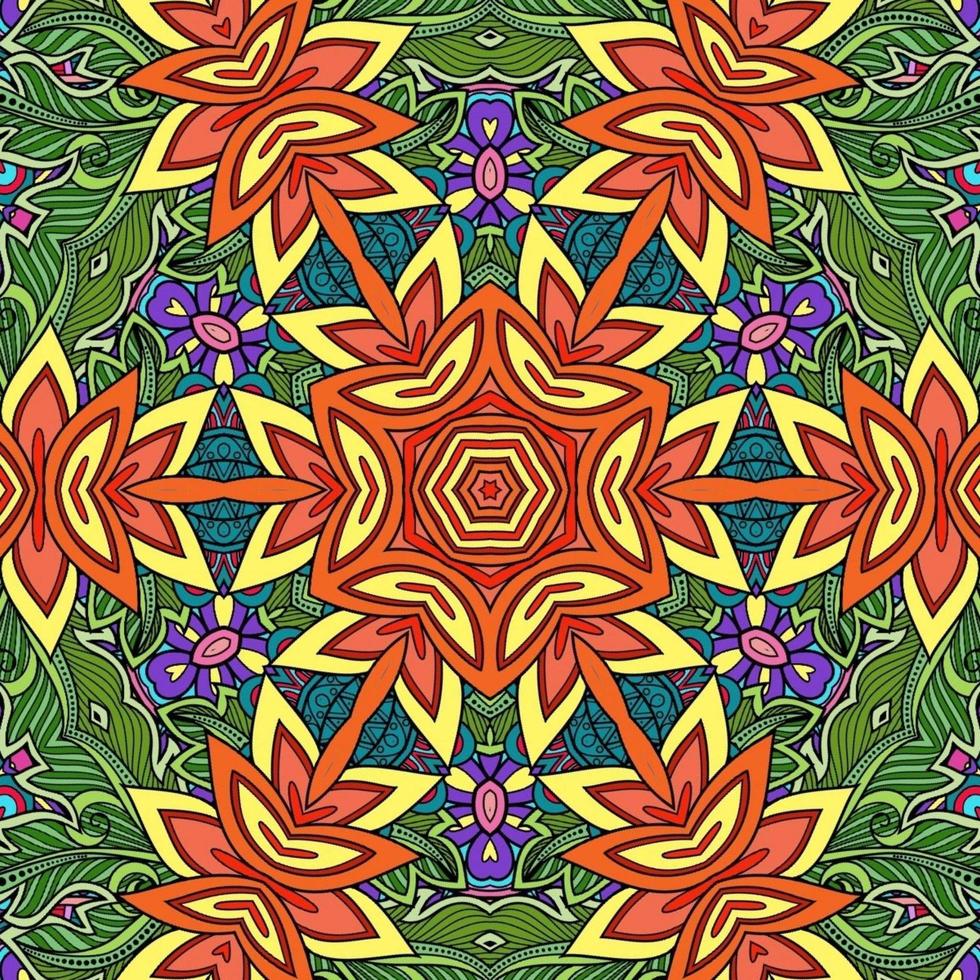 Colorful Mandala Flowers Pattern Boho Symmetrical 20 photo