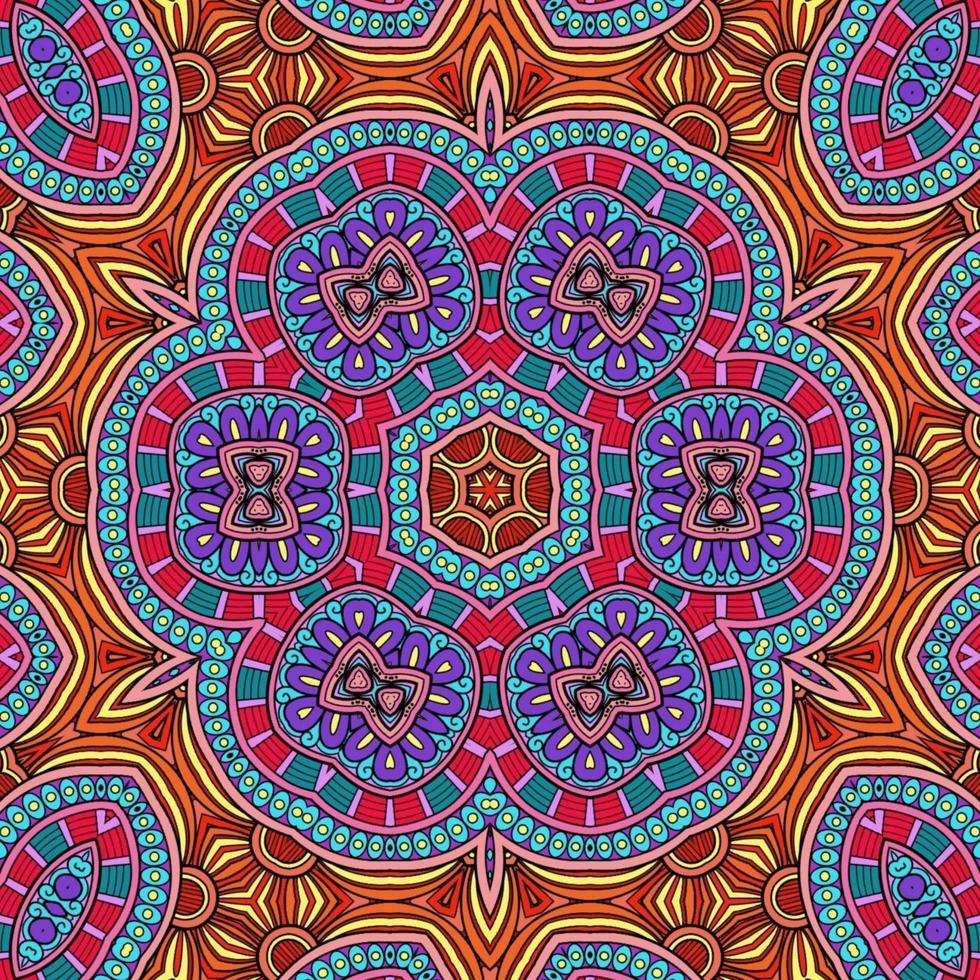 colorido mandala flores patrón boho simétrico 598 foto