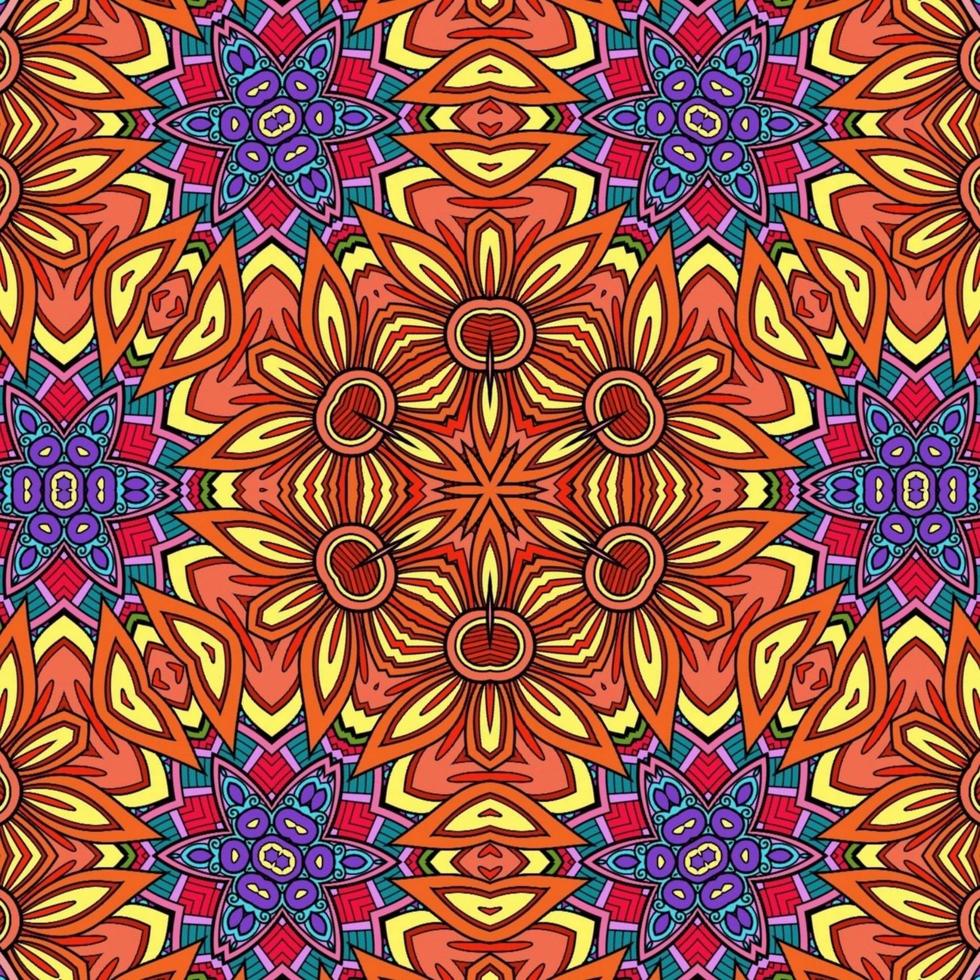 Colorful Mandala Flowers Pattern Boho Symmetrical 613 photo
