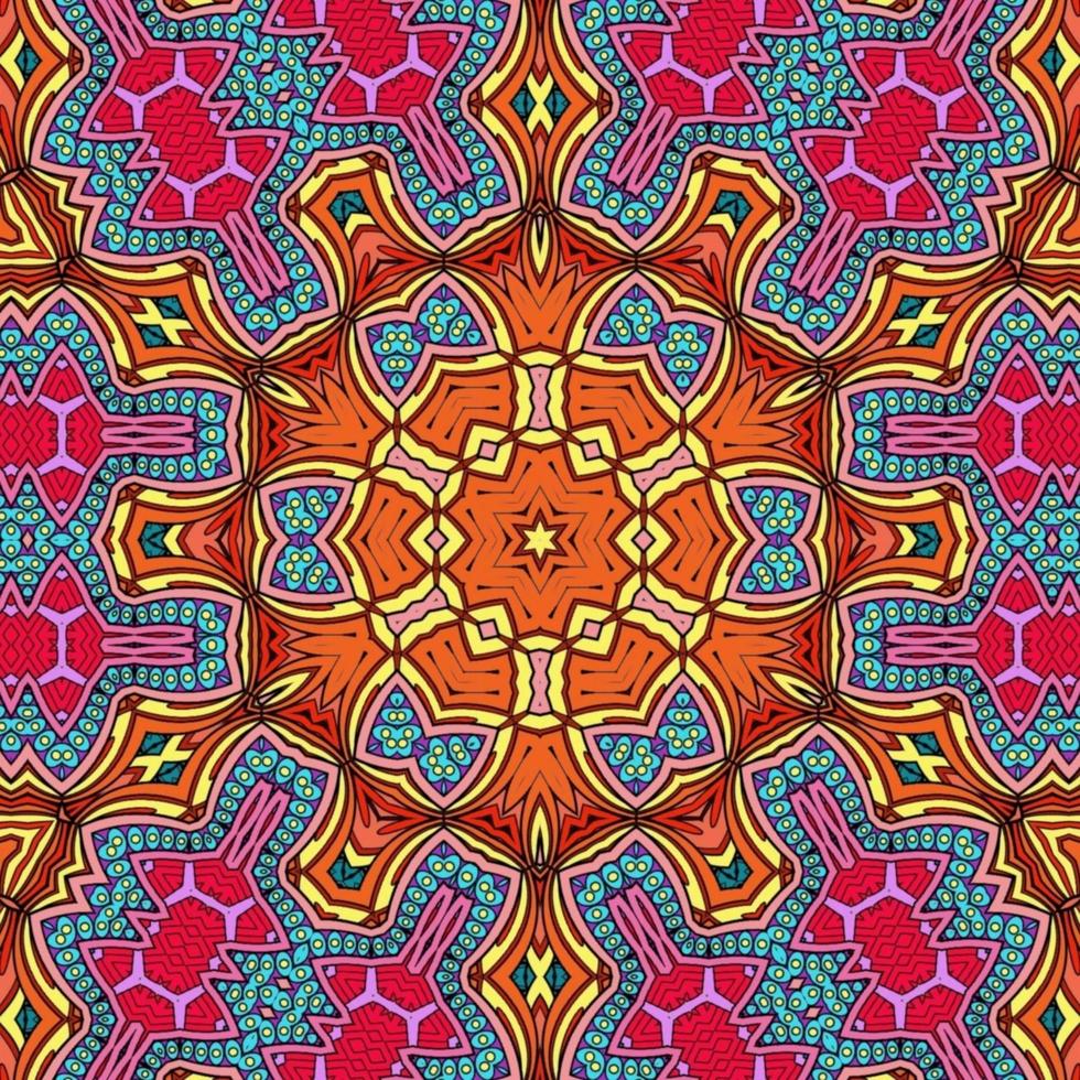 Colorful Mandala Flowers Pattern Boho Symmetrical 910 photo