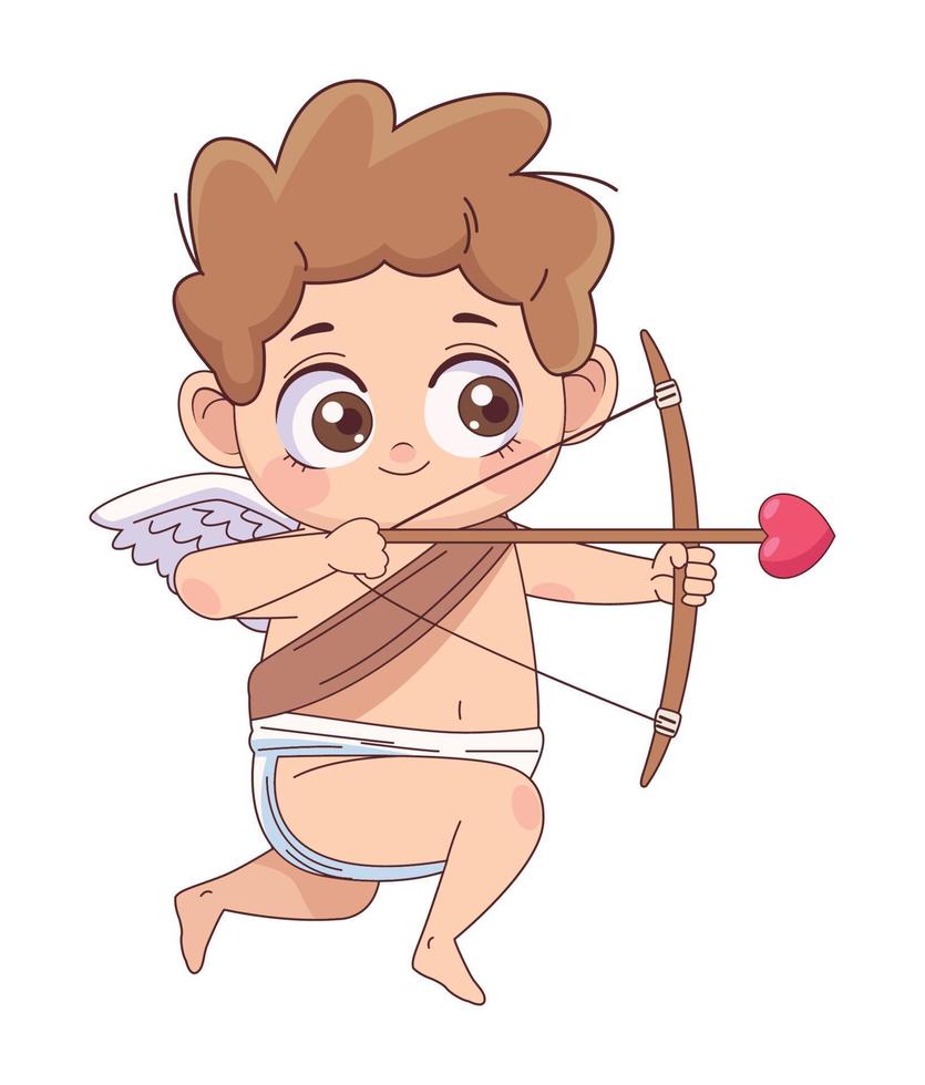 cupid angel cute character vector