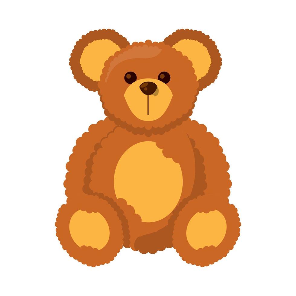 oso de peluche de juguete vector