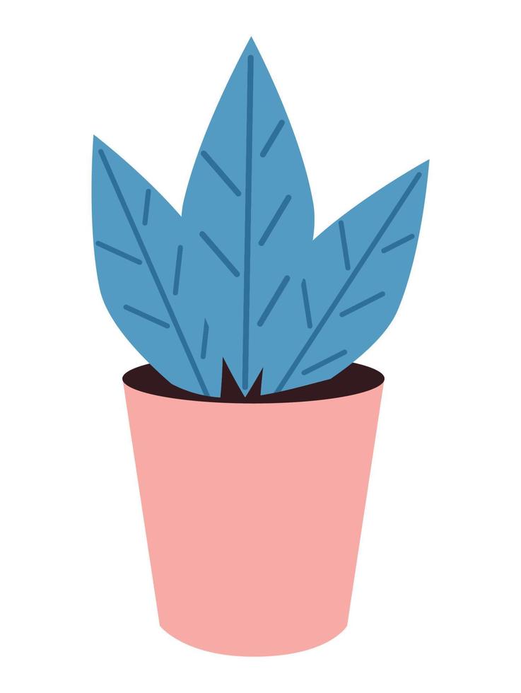 houseplant in pink pot vector