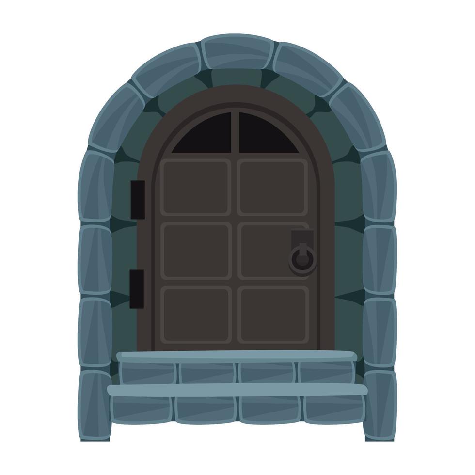 puerta del castillo antiguo vector