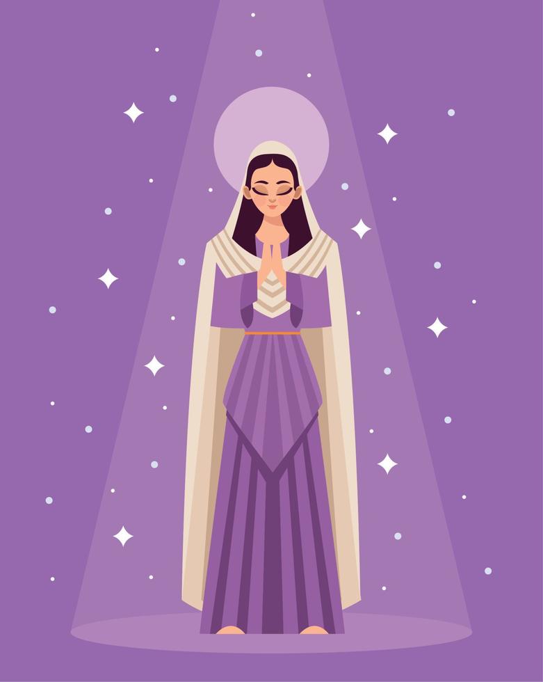 asunción de la virgen maría morada vector