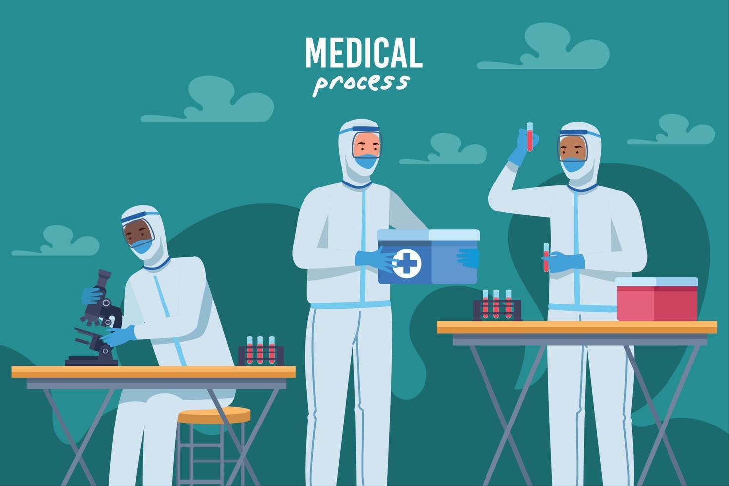 diseño de procesos médicos vector