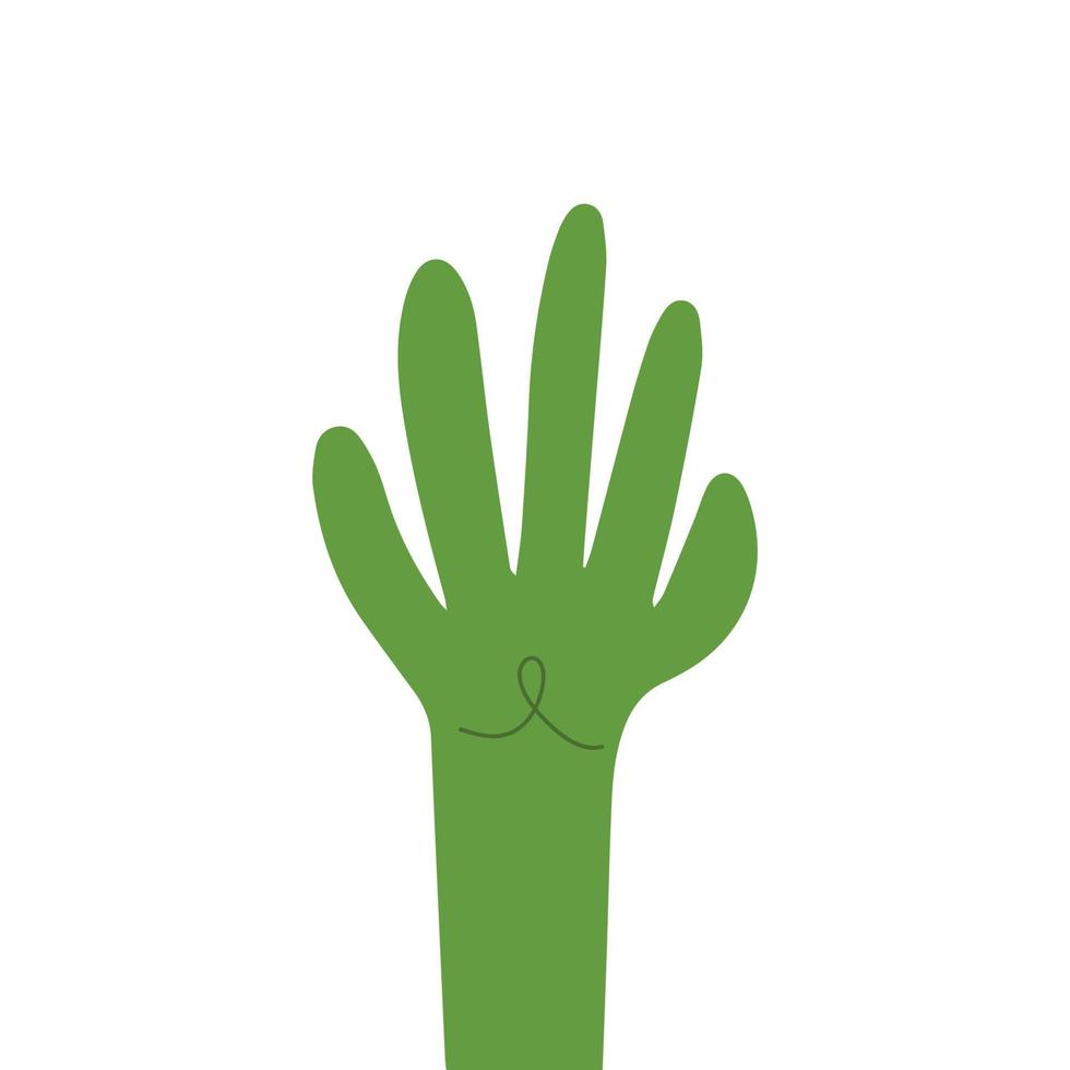 Cartoon zombie hand out of the ground vector
