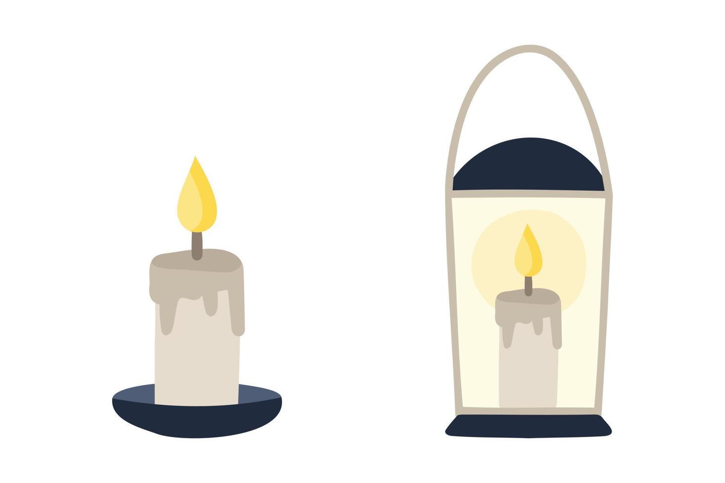 ilustración del vector icono de velas para halloween