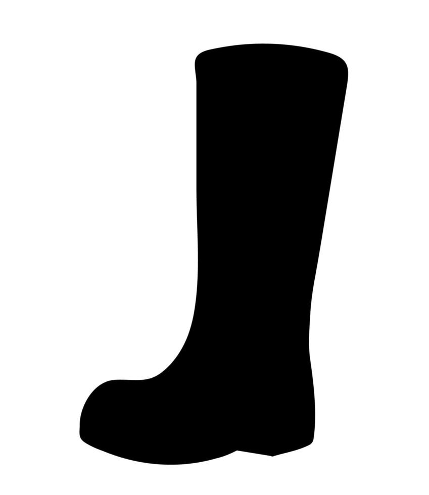 boot black silhouette style vector