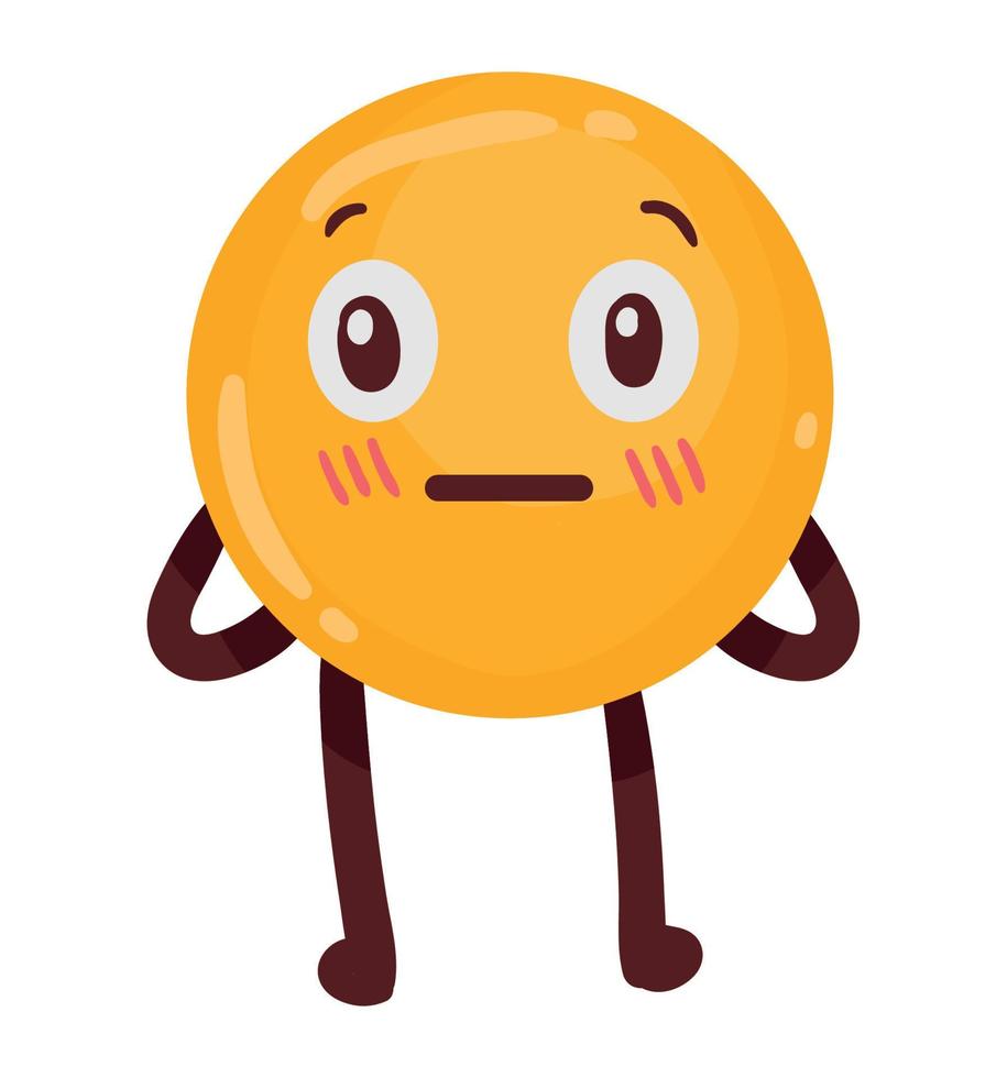 yellow emoji thinking vector