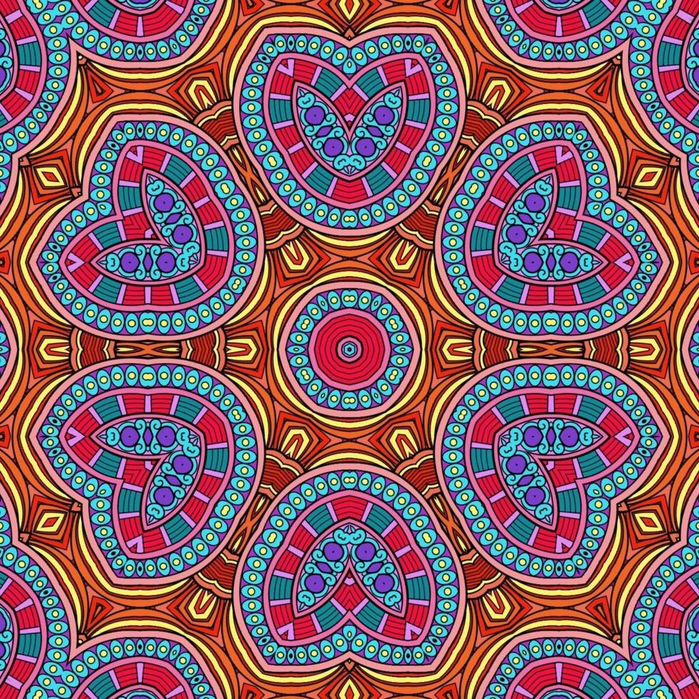 colorido mandala flores patrón boho simétrico 619 foto