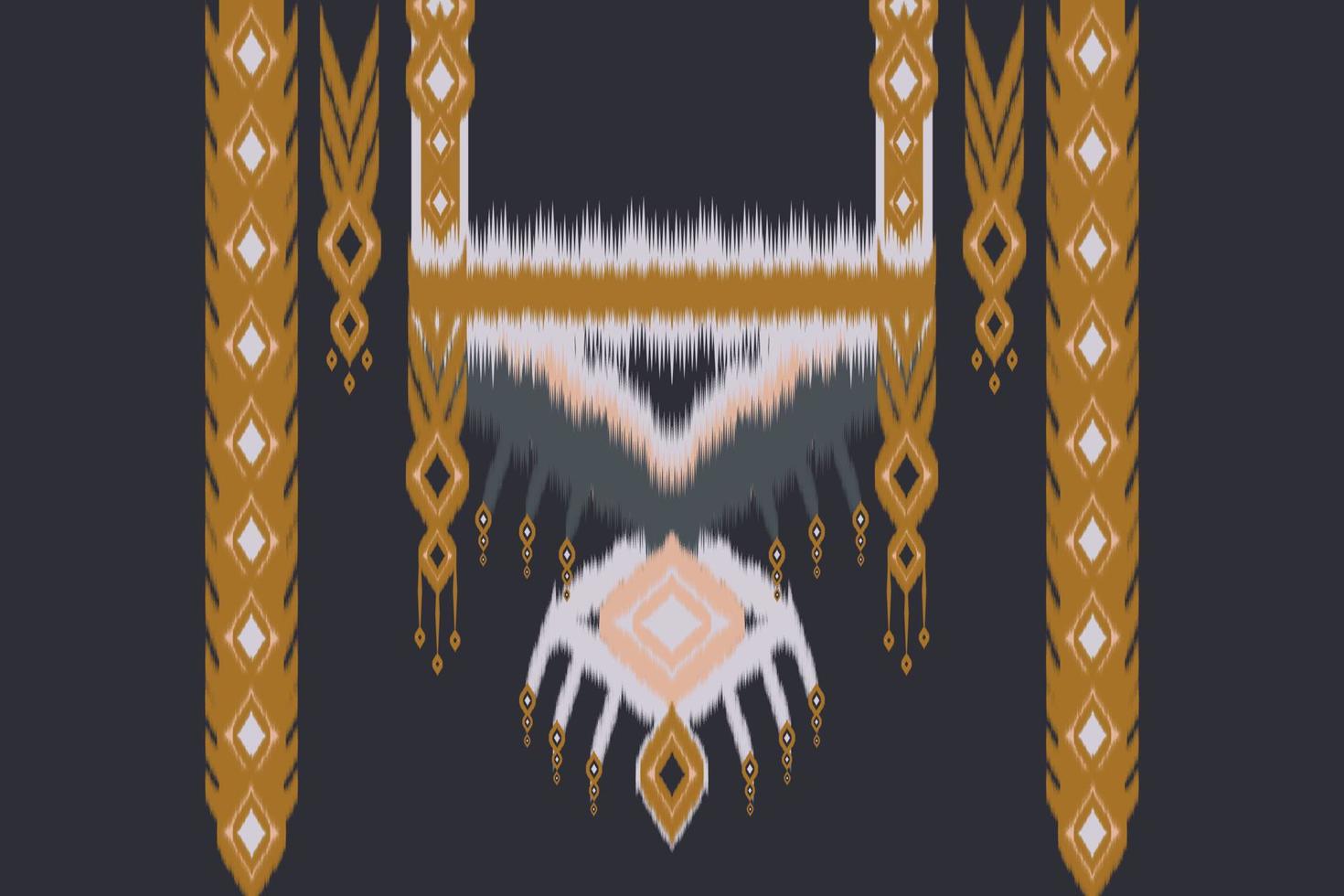 Retro design from the broken geometric shape on the neckline. vector