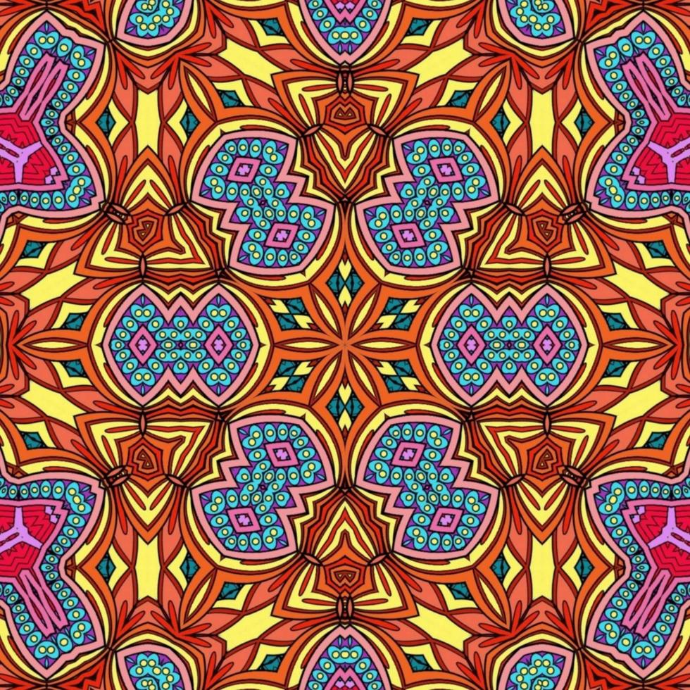 Colorful Mandala Flowers Pattern Boho Symmetrical 855 photo