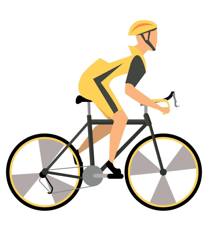 professional cyclist character vector