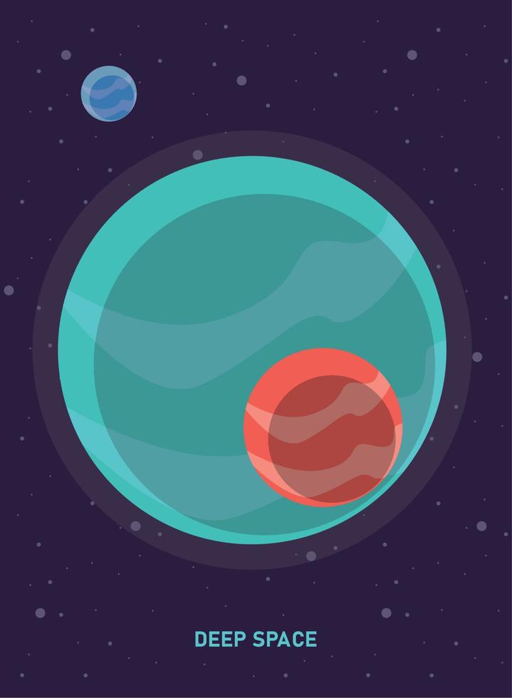 deep space lettering poster vector