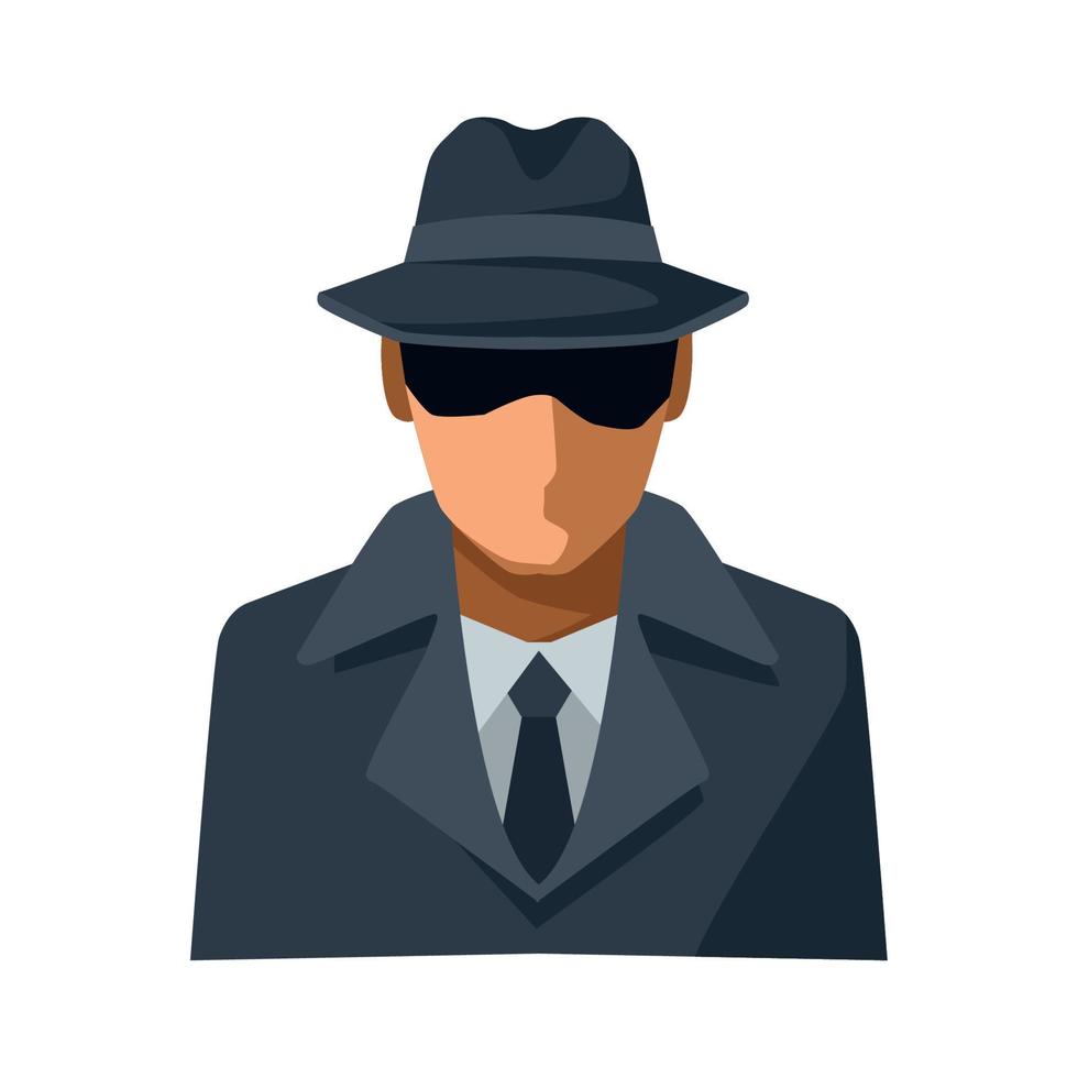 detective agent cyber security vector