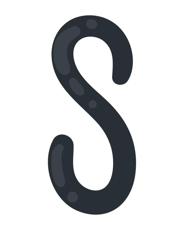 S kid alphabet letter vector