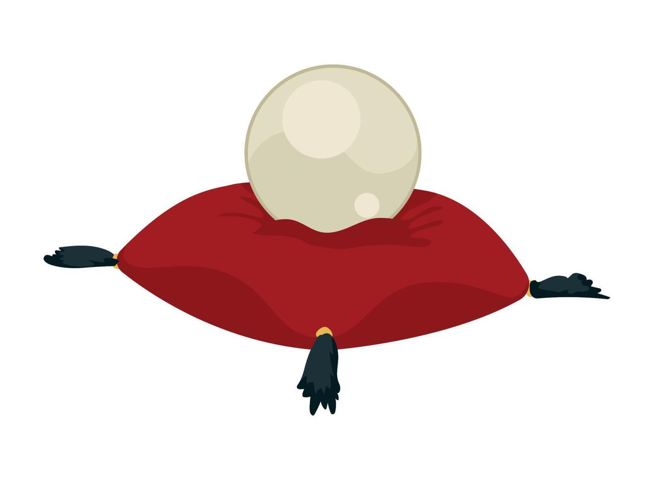 crystal ball in pillow vector