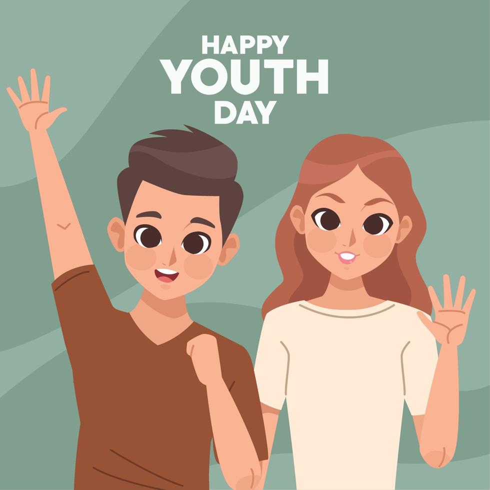 youth day lettering vector