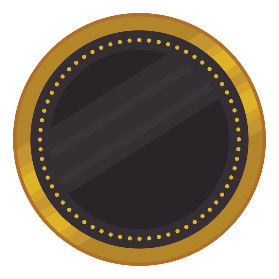 golden circular frame emblem vector