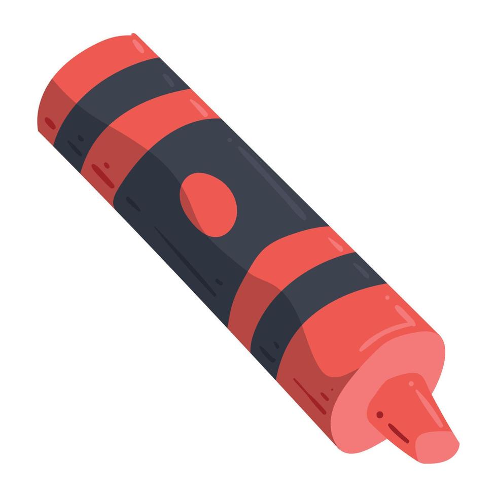 red crayon school supply vector