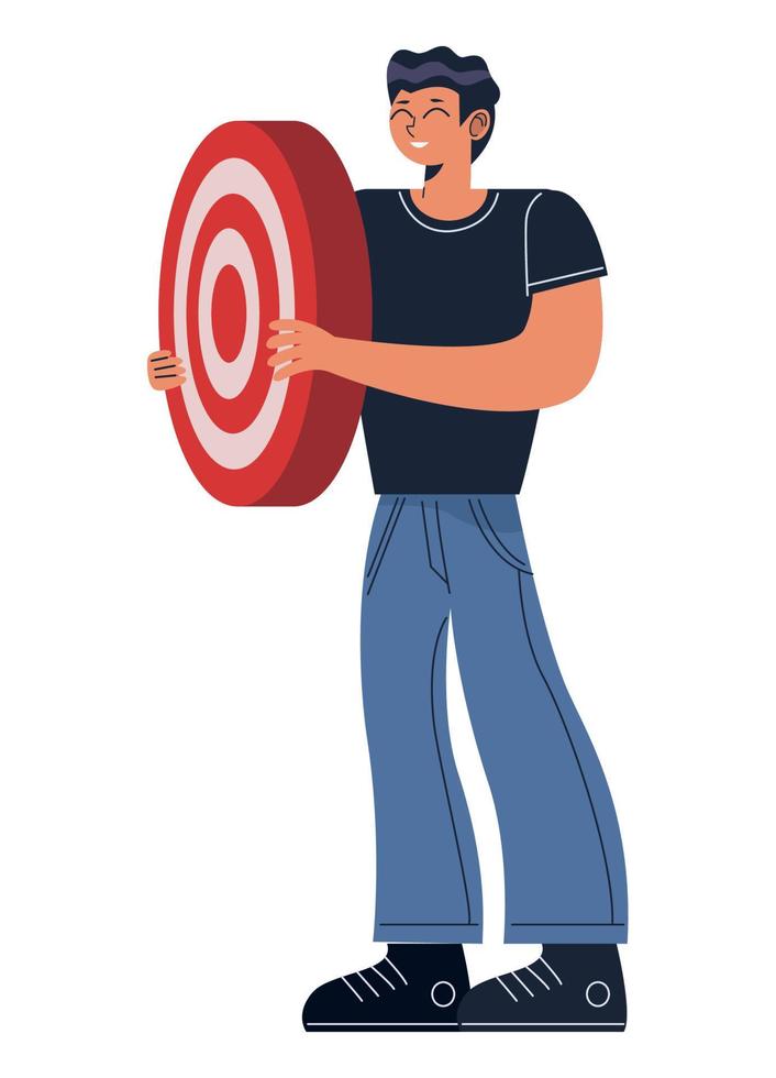 man with target vector