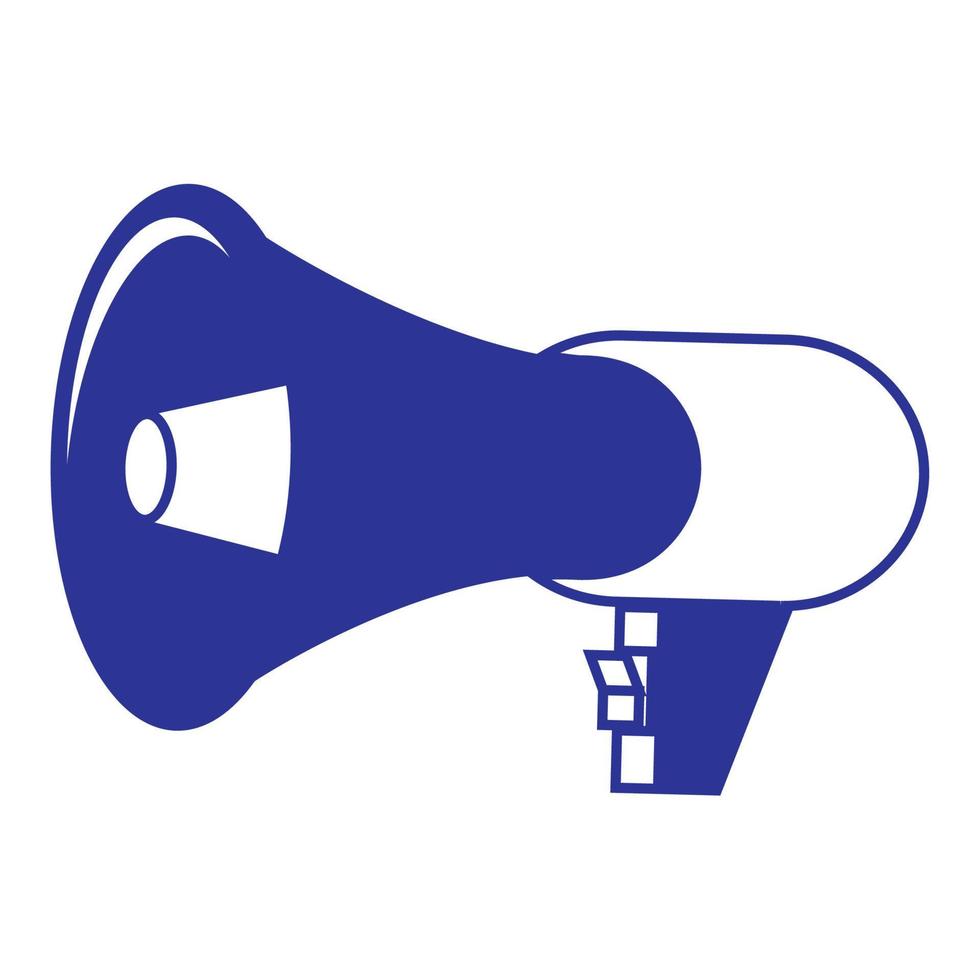 blue megaphone sound device vector