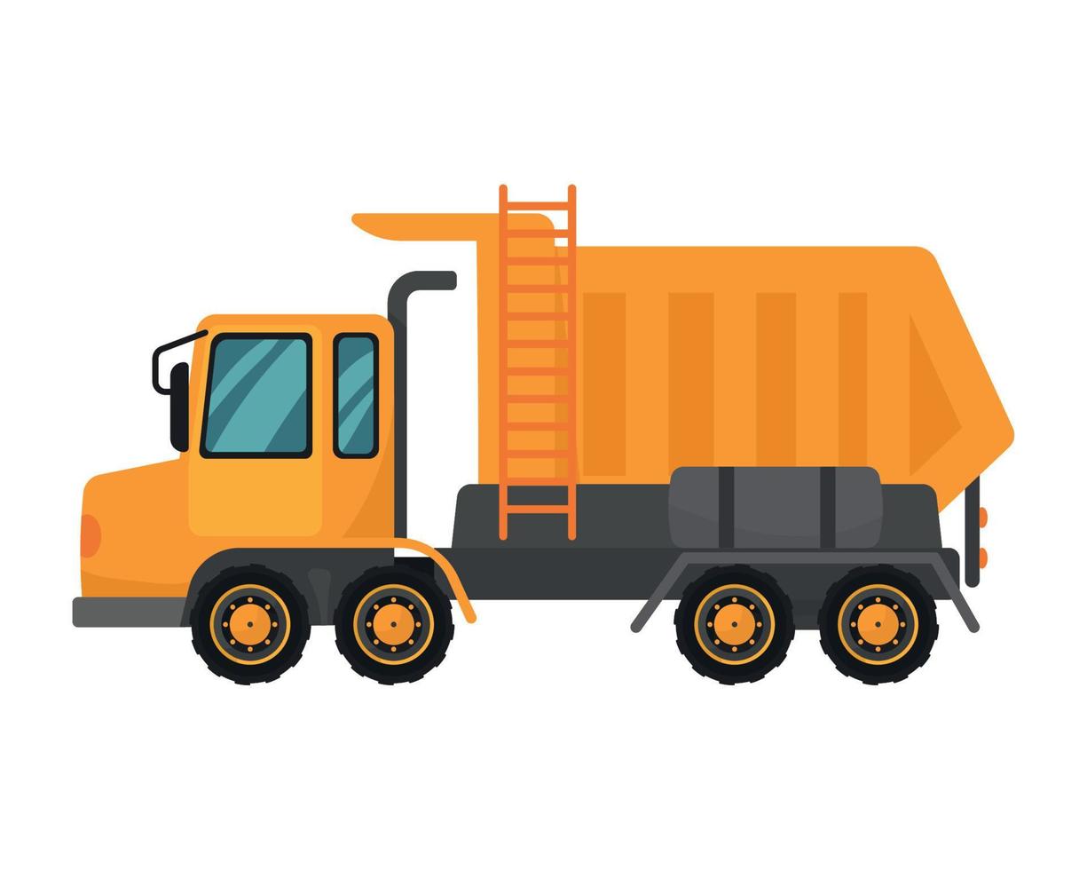 dump truck vehicle construction vector