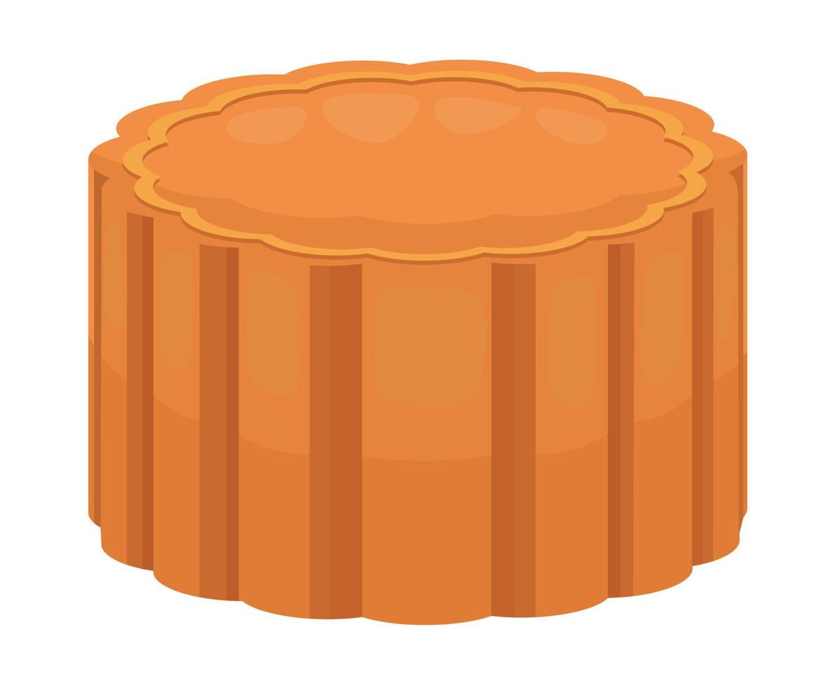 mid autumn mooncake golden vector