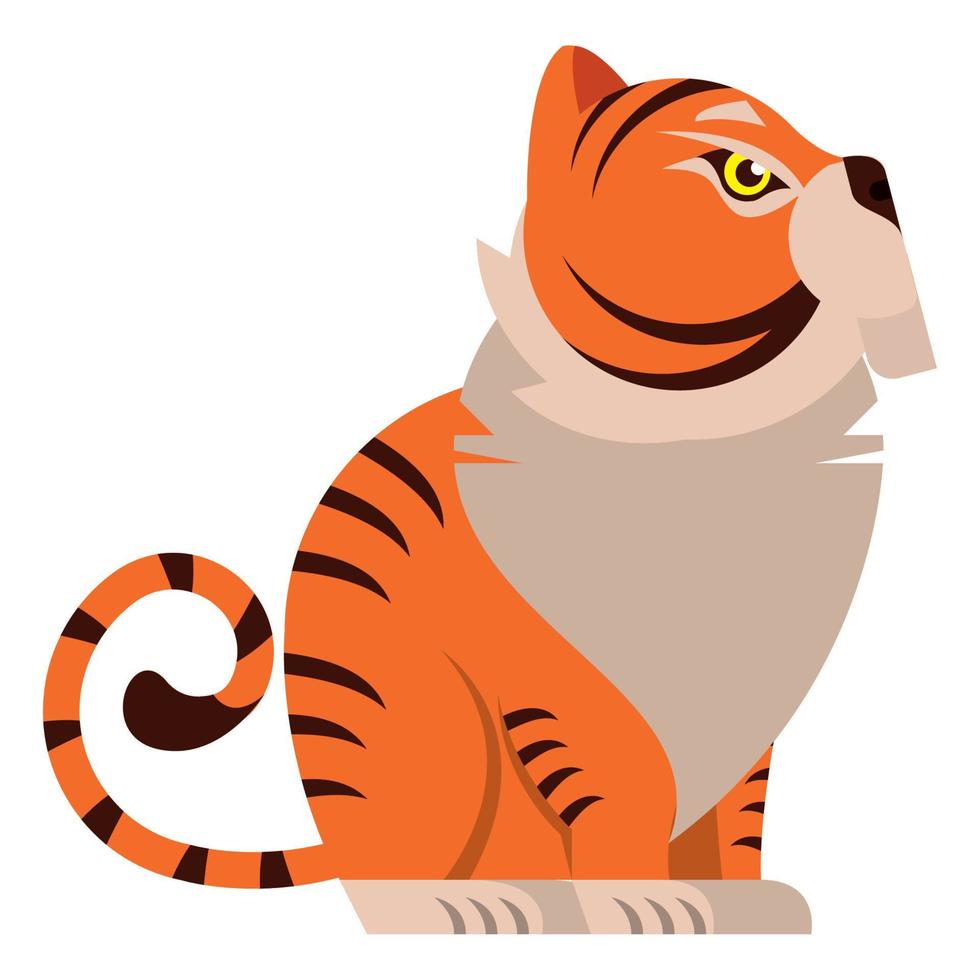 perfil de tigre chino vector