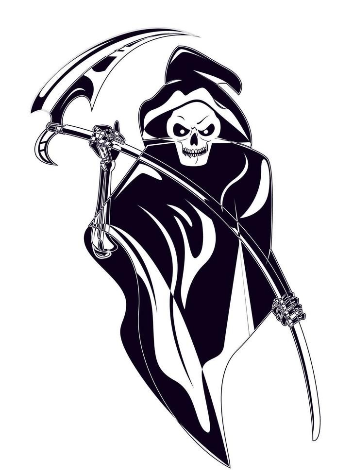 grim reaper drawn vector