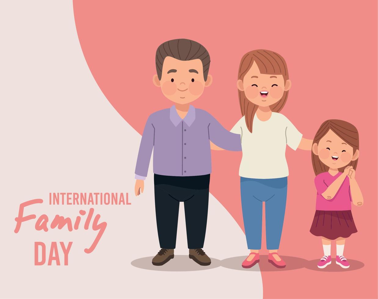 family day postcard vector