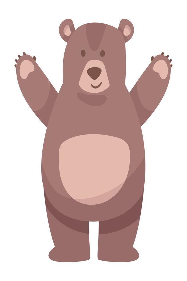 cute bear animal kid vector