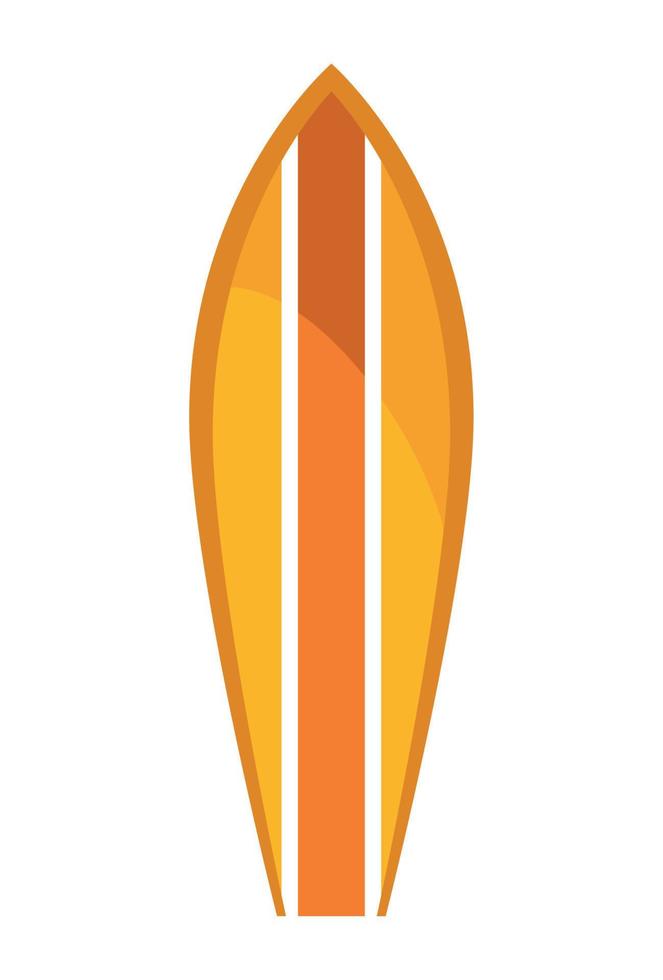 orange surfboard sport vector