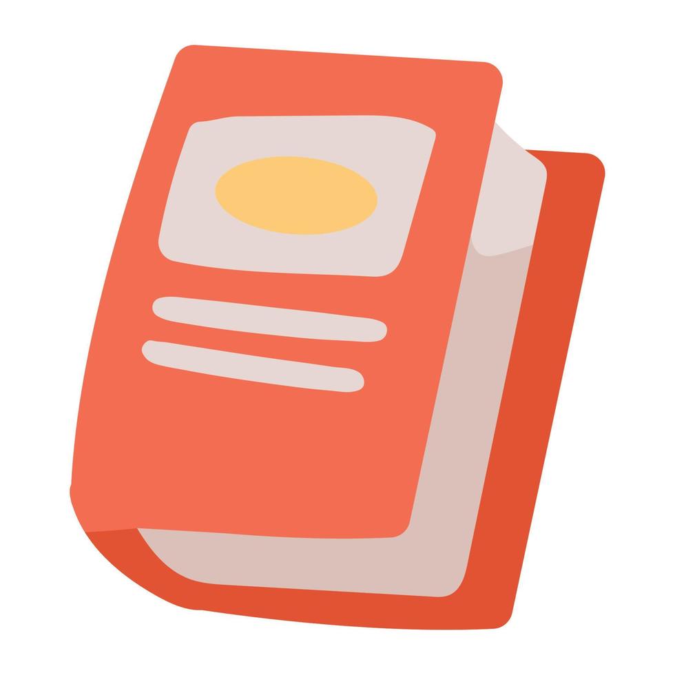 red textbook school supply vector