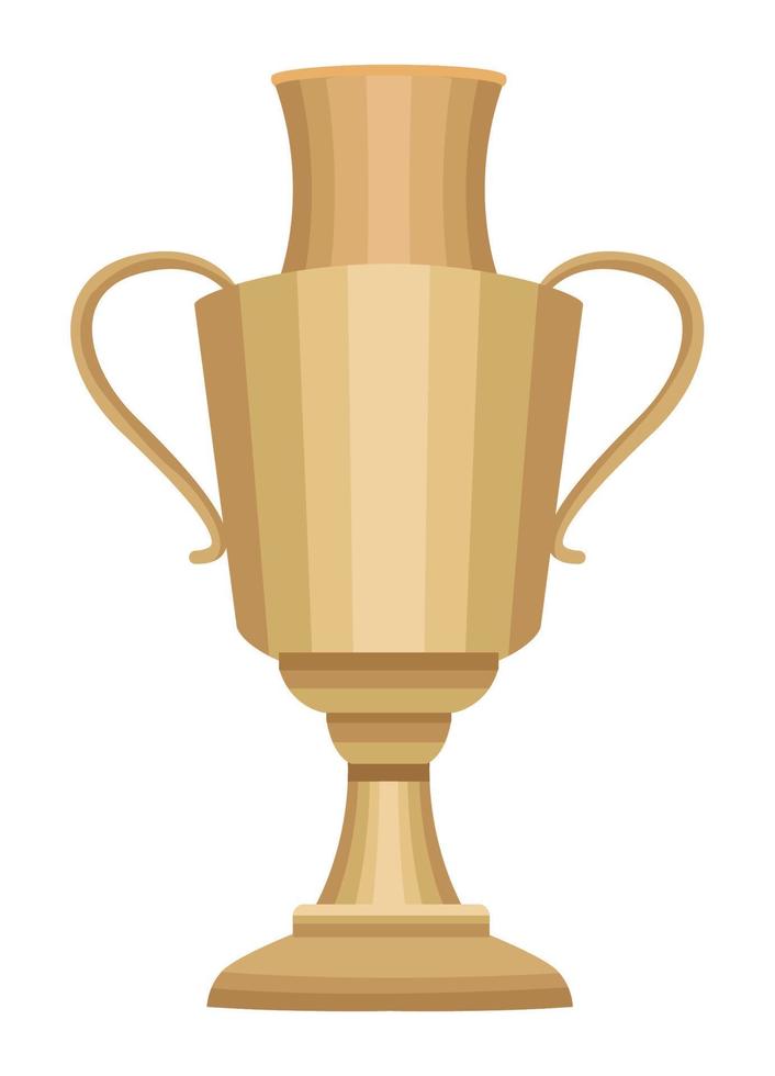 golden trophy cup award vector