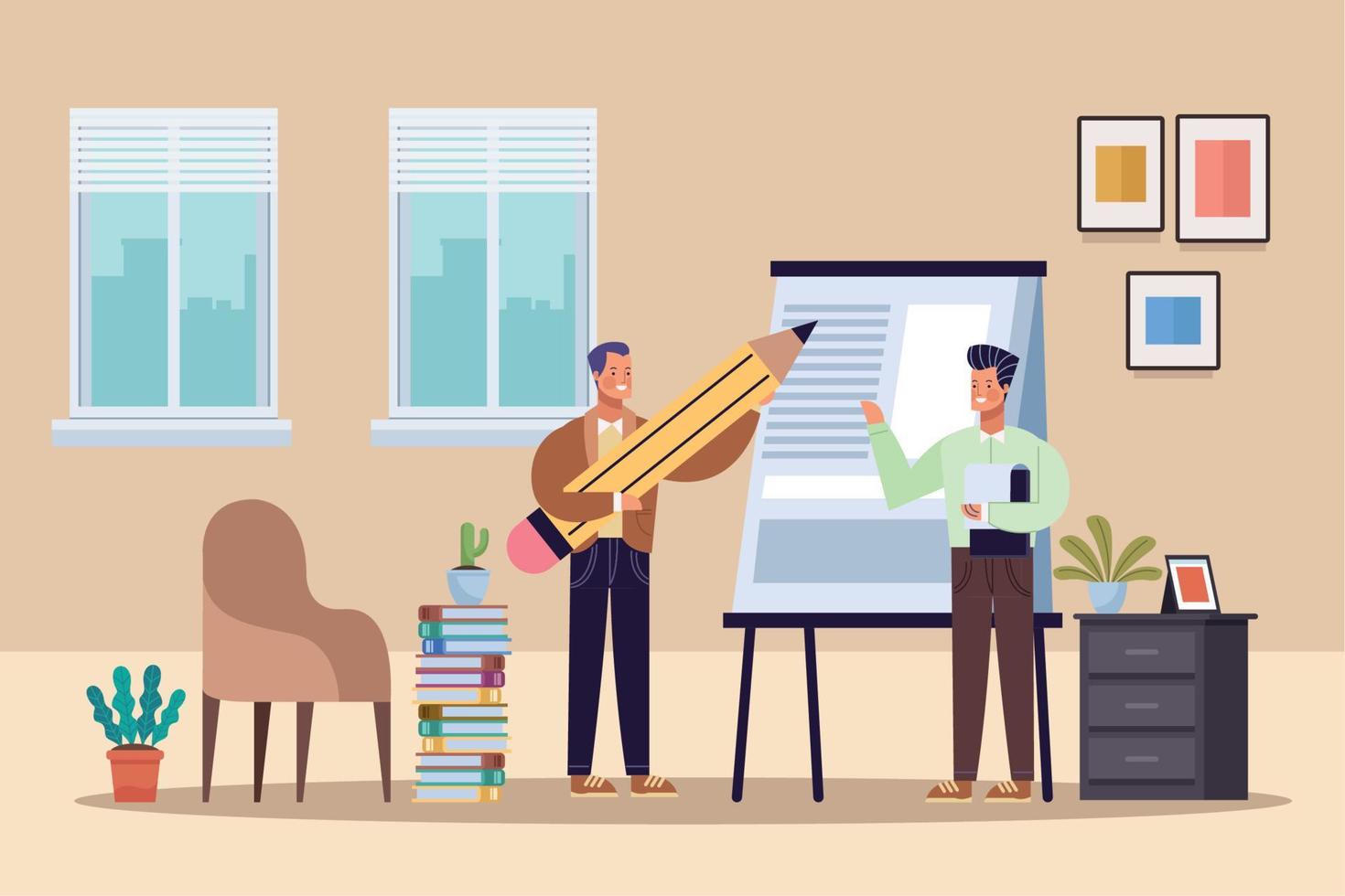 businessmen in training vector