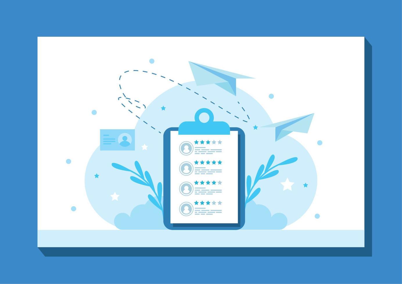 recruitment process with checklist vector