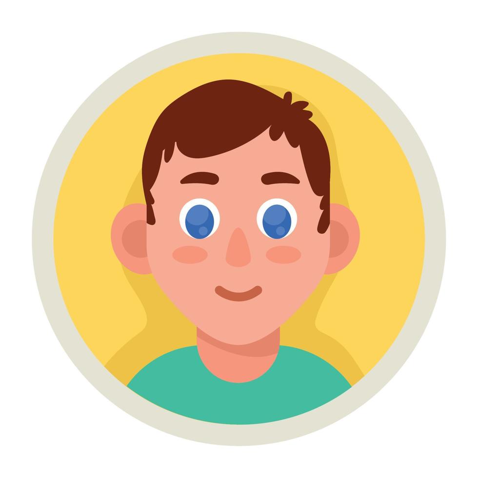 perfil de rostro de usuario masculino vector