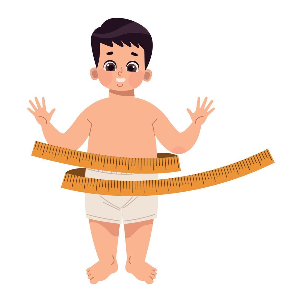 man with measure tape vector