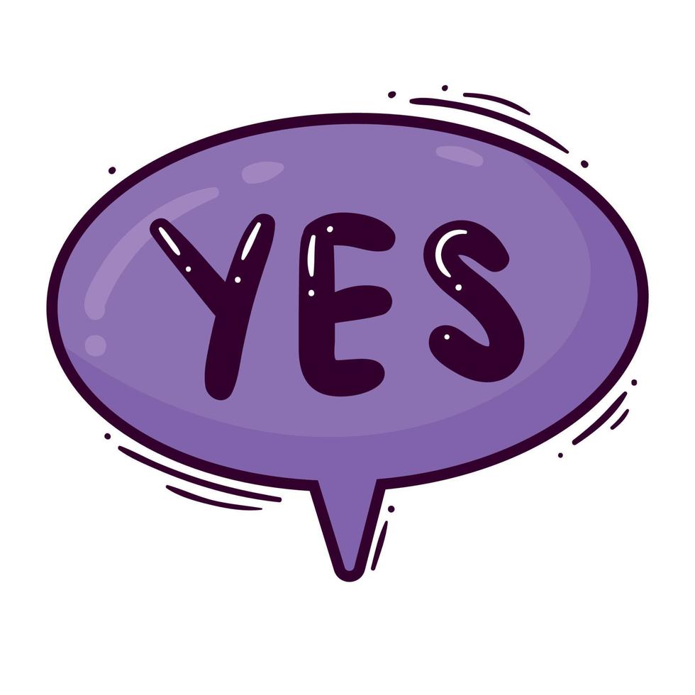 yes comic expression word vector