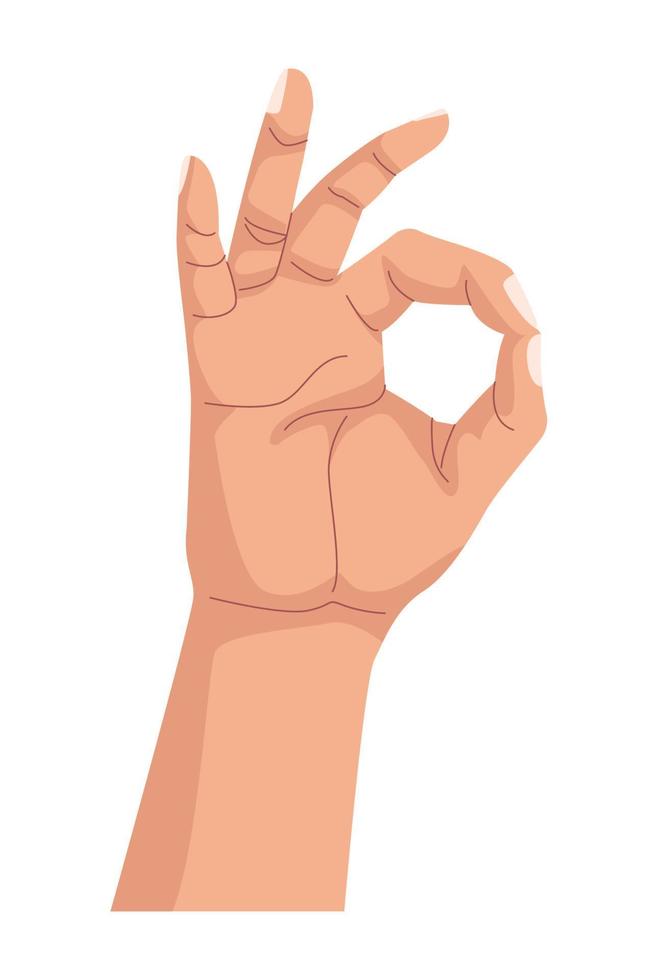 hand ok symbol vector