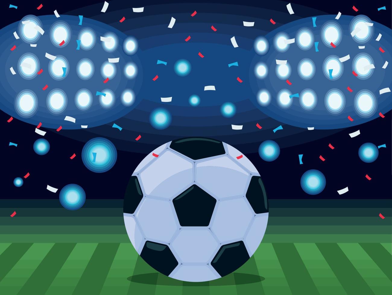 soccer balloon in stadium vector