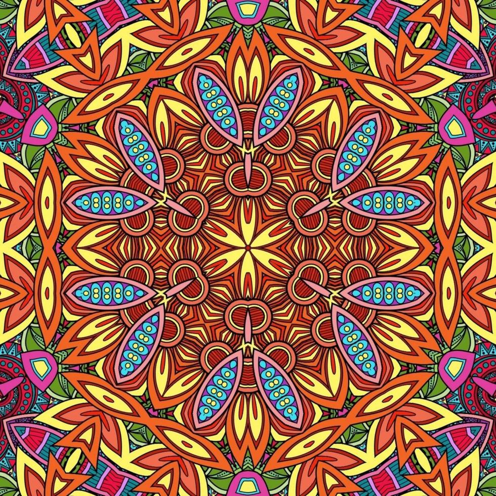 Colorful Mandala Flowers Pattern Boho Symmetrical 527 photo