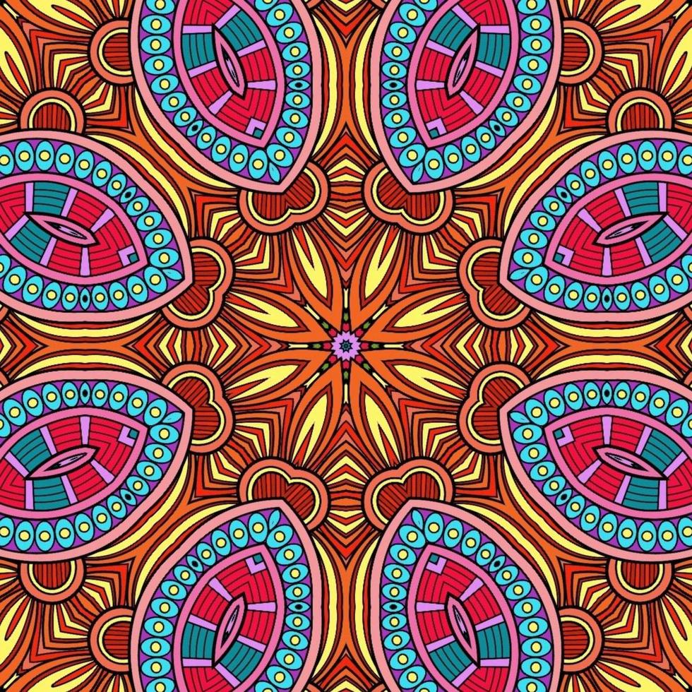 colorido mandala flores patrón boho simétrico 224 foto