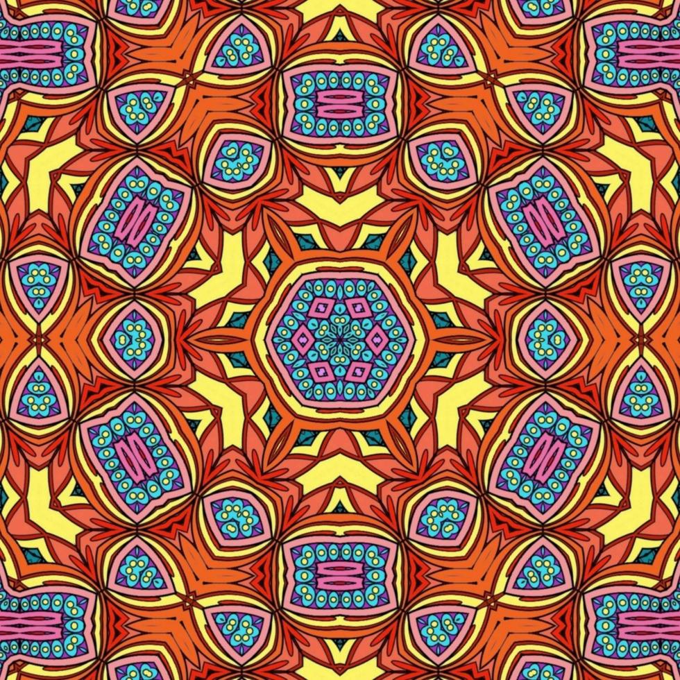 Colorful Mandala Flowers Pattern Boho Symmetrical 873 photo